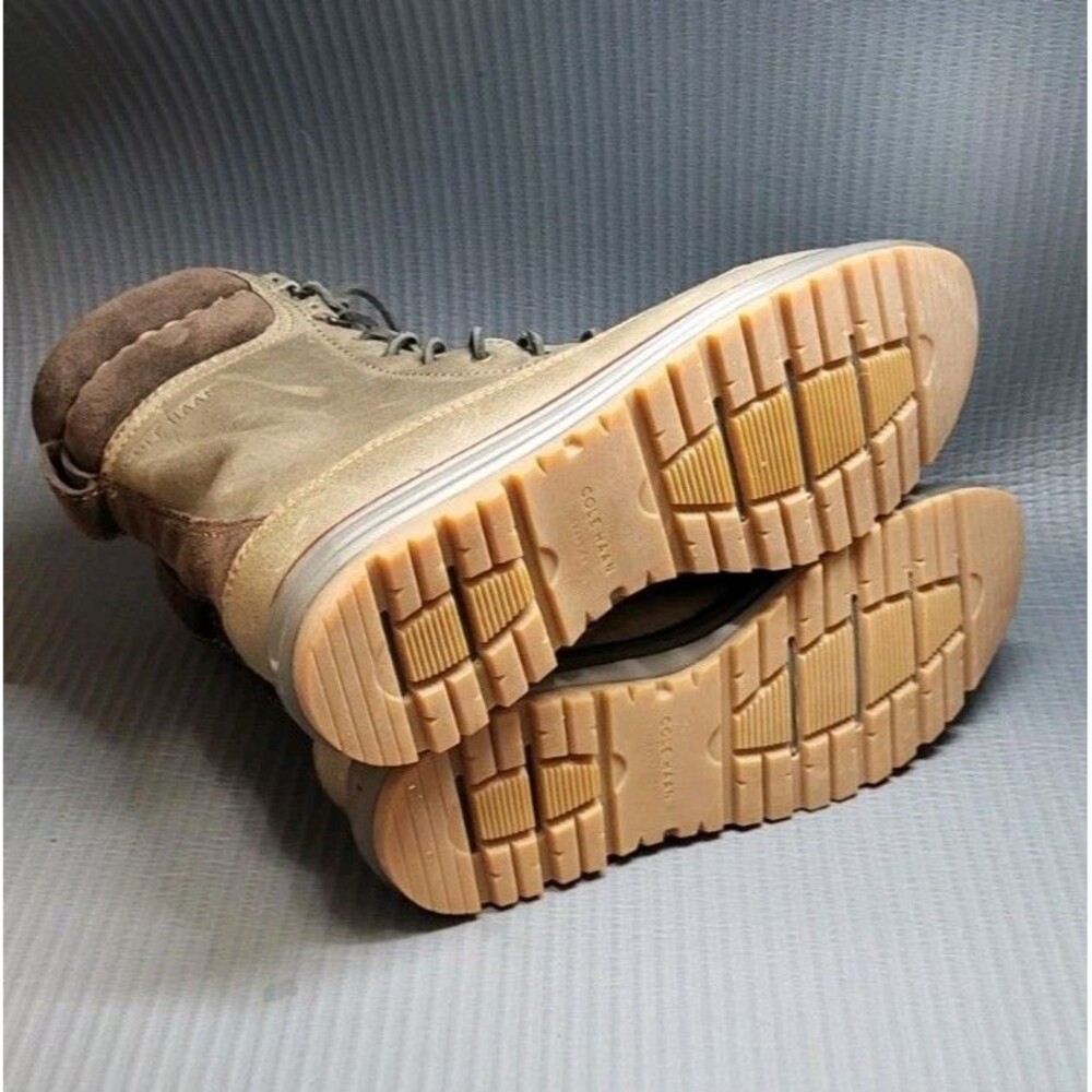 Cole Haan Lockridge Boots Women Size 9.5 Brown Waterproof Leather Combat Hiker - Picture 6 of 9